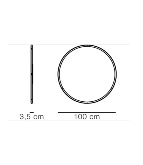 Fredericia  Model 8320, Silhouette Spiegel 100cm