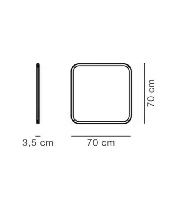 Fredericia  Model 8322, Silhouette Mirror 70 x 70