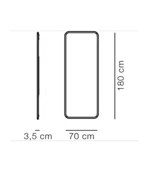 Fredericia  Fredericia - Silhouette mirror model 8324