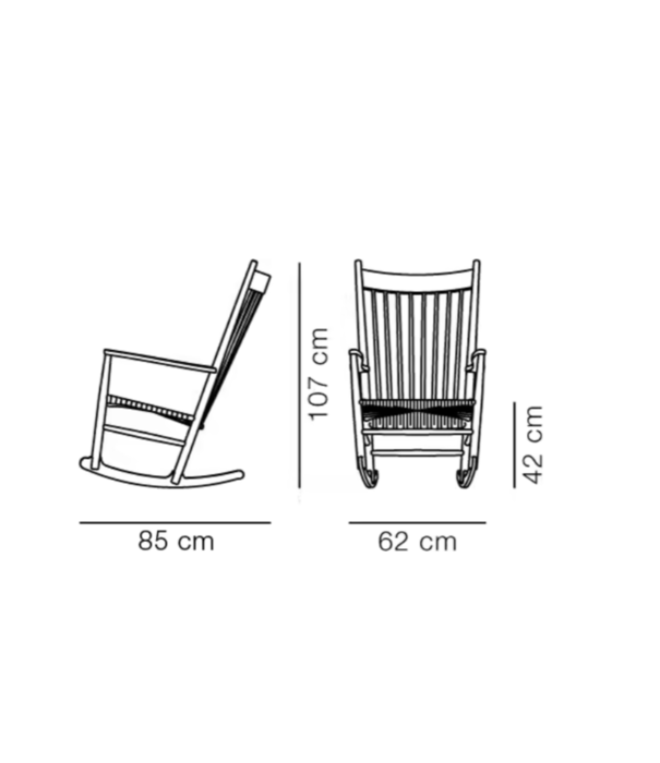 Fredericia  Model 16000, Wegner J16 Rocking Chair