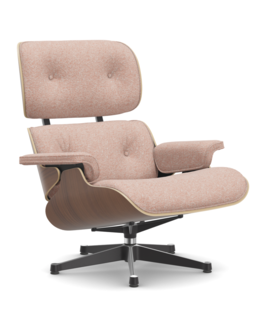 Vitra - Eames Lounge Chair walnut, fabric Nubia ivory-peach