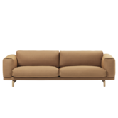 Rest 3,5-zits Bank Fiord 451 ochre, eiken voet