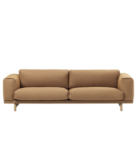 Rest 3,5-zits Bank Fiord 451 ochre, eiken voet