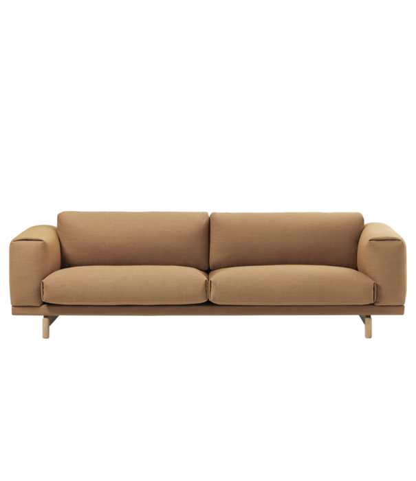 Muuto Rest 3,5-zits Bank Fiord 451 ochre, eiken voet