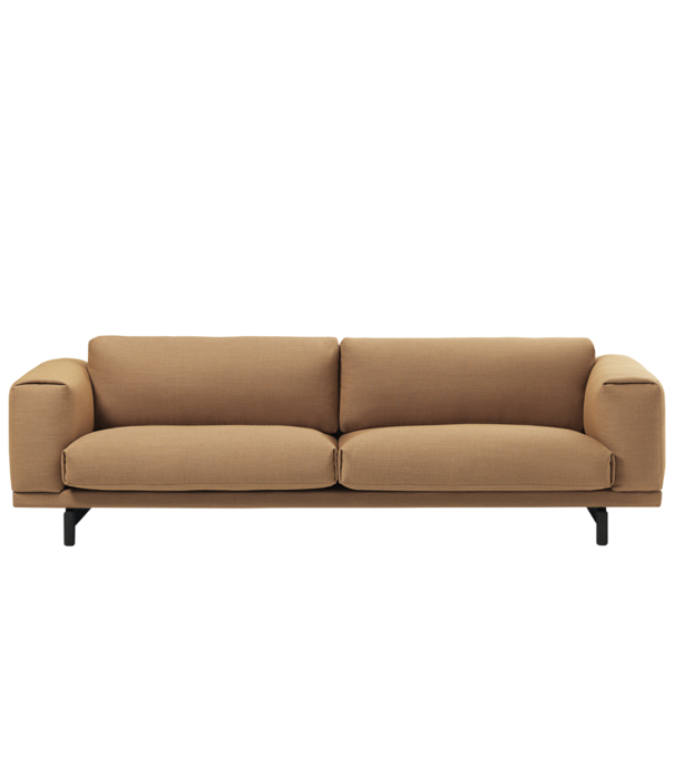 Muuto Rest 3,5-zits Bank Fiord 451 ochre, eiken voet