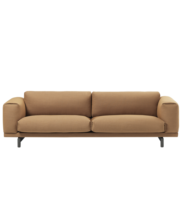 Muuto Rest 3,5-zits Bank Fiord 451 ochre, eiken voet
