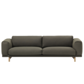 Muuto - Rest 3-zits Bank Fiord 961 groen, basis eiken