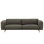 Muuto - Rest 3-seater Sofa Fiord 961 green, base oak