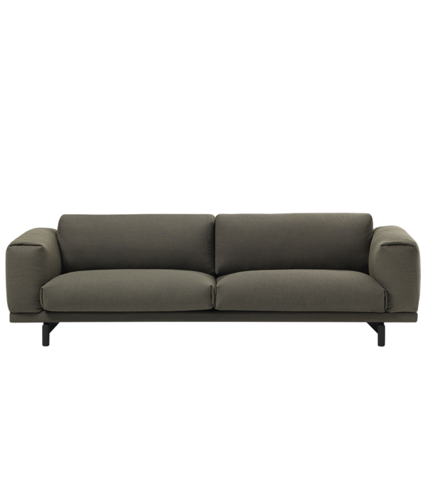 Muuto  Muuto Rest 3-seater Sofa Fiord 961 green, base oak