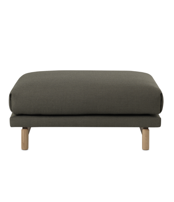 Muuto  Muuto - Rest 3-seater Sofa Fiord 961 green, base oak