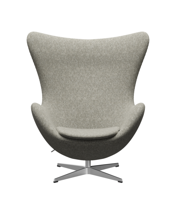 Fritz Hansen Fritz Hansen - Egg Chair model 3316, Moss licht grijs, geborsteld aluminium
