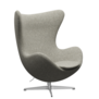 Fritz Hansen - Egg Chair model 3316, Moss licht grijs, geborsteld aluminium
