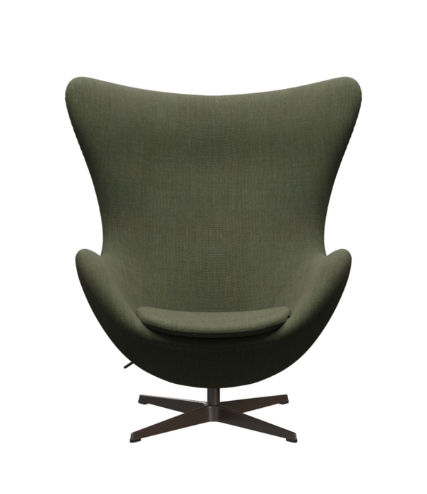 Fritz Hansen Fritz Hansen - Egg Chair model 3316, Canvas mosgroen, gebronsd voet