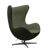 Fritz Hansen - Egg Chair model 3316, Canvas mosgroen, gebronsd voet