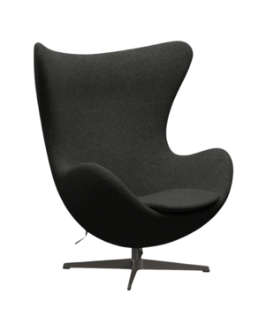 Fritz Hansen - Egg Chair, stof Divina Melange donkergrijs