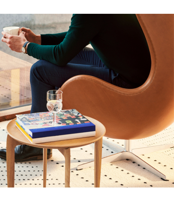 Fritz Hansen Fritz Hansen - Egg Chair model 3316, Moss licht grijs, geborsteld aluminium