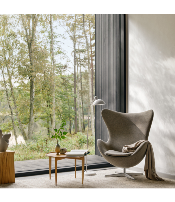 Fritz Hansen Fritz Hansen - Egg Chair model 3316, Moss licht grijs, geborsteld aluminium