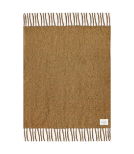 Layered - Chunky Mohair blanket,  ochre