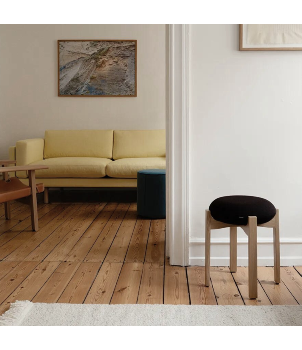 Fredericia  Fredericia - Pioneer Stool oak, upholstered