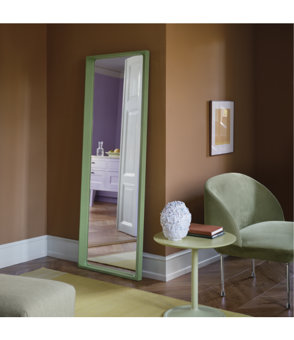 Muuto  Muuto - Arced mirror wood large light green