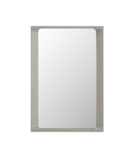 Muuto - Arced mirror small light grey