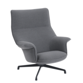 Muuto Doze Lounge Chair Ocean 80, black swivel base