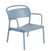 Linear Steel Lounge Chair Pale Blue