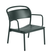 Linear Steel Lounge Chair Dark Green