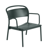 Muuto Outdoor - Linear Steel Lounge Armstoel Dark Grey