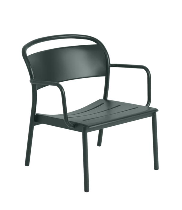 Muuto Linear Steel Lounge Chair Dark Green