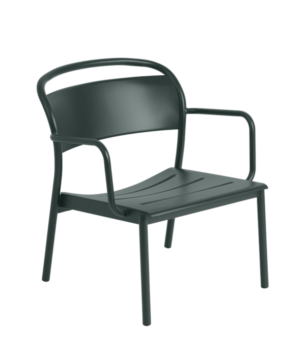 Muuto  Muuto Outdoor - Linear Steel Lounge Armchair Dark Grey