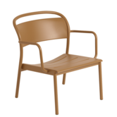 Linear Steel Lounge Chair Burnt Orange