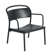 Linear Steel Lounge Stoel Black