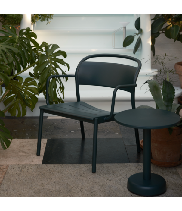 Muuto Linear Steel Lounge Chair Dark Green