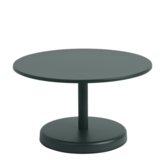 Linear Steel Coffee Table Dark Green Ø70