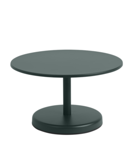 Linear Steel Coffee Table Dark Green Ø70