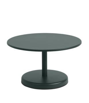Linear Steel Coffee Table Dark Green Ø70