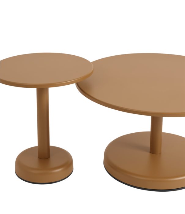 Muuto Linear Steel Salontafel Burnt Orange Ø70