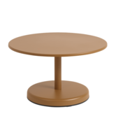 Linear Steel Salontafel Burnt Orange Ø70