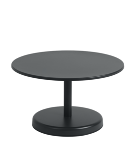 Linear Steel Coffee Table Black Ø70