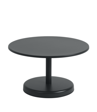 Linear Steel Coffee Table Black Ø70