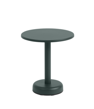 Muuto Linear Steel Side Table Dark Green Ø42