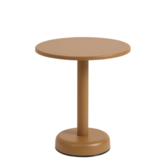 Linear Steel Salontafel Burnt Orange Ø42