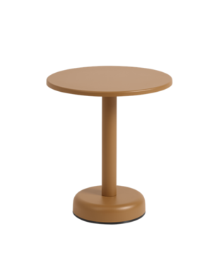 Muuto Linear Steel Side Table Burnt Orange Ø42