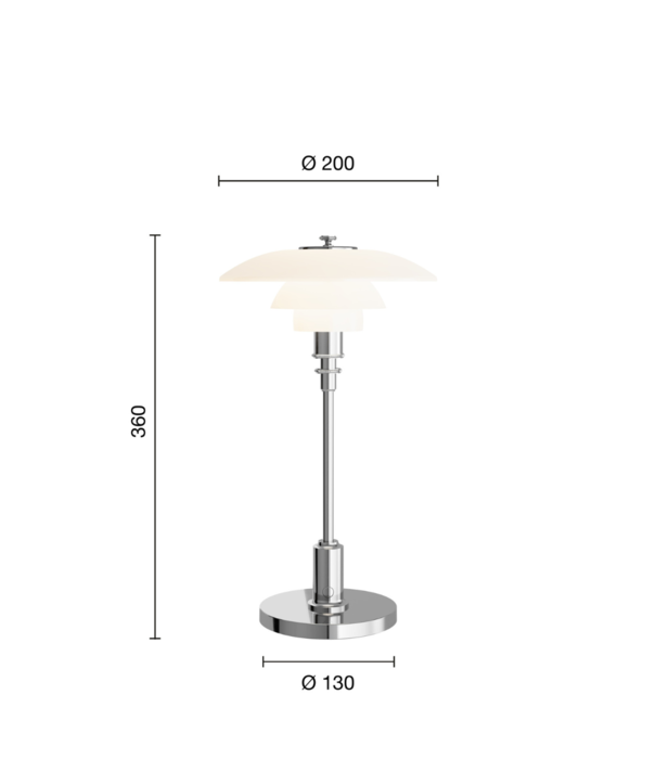 Louis Poulsen  Louis Poulsen - Ph 2-1 portable lamp chrome