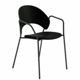 Eva Solo - Dosina Dining Chair black oak, black leather seat