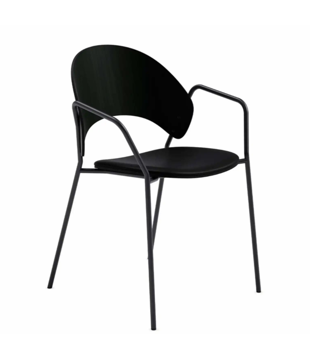 Eva Solo  - Wait to be seated Eva Solo - Dosina Dining Chair black oak, black leather seat