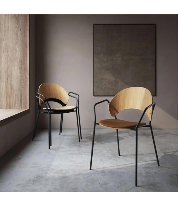 Eva Solo  Dosina Dining Chair black oak, black leather seat