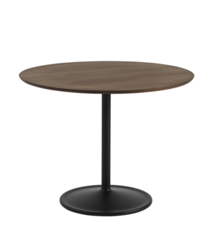 Muuto - Soft Table dark oak, black Ø95