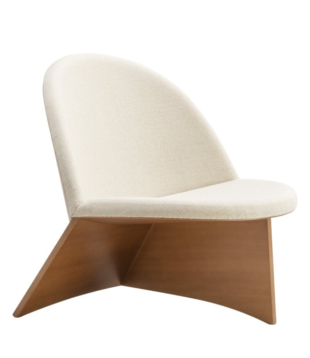 Fredericia Chaconia Lounge Chair Oregon Pine, Hallingdal 200 sand